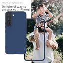 YATWIN Silicone Back Case for Samsung Galaxy S22, Soft-Touch Phone Back Cover for Samsung Galaxy S22 - Dark Blue gallery image