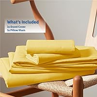 Vista 120 de Nestl Juego de funda de edredón suave de doble cepillado y cierre de botones, juego de 3 piezas: 1 funda de edredón 104 x 98 pulgadas y 2 fundas