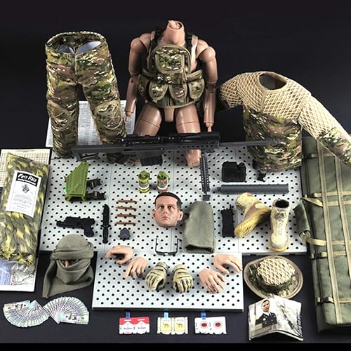 Miniatura 7 de Modelo de figura de acción de soldado para adultos, 12 pulgadas, 16, realista, militar, policía, francotirador, soldado, conjunto con accesorios de