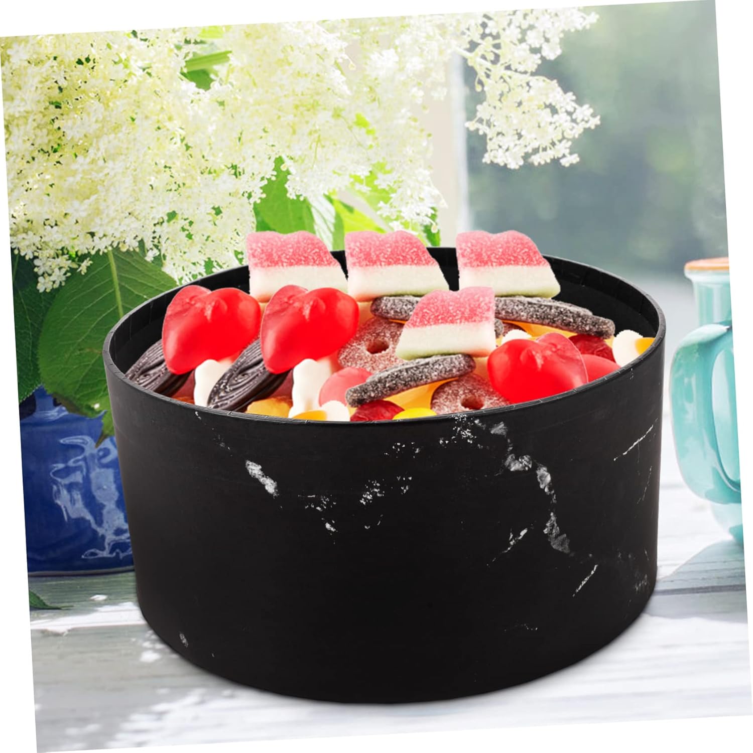 MOLUCKFU 3pcs Marble Patterned Candy Storage Boxes Wrapping Cases for Treats Lightweight Design for Parties and Special Occasions