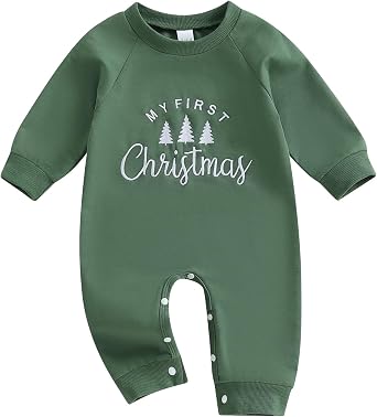 BeQeuewll Newborn Girl Boy Thanksgiving Clothes Infant Sweatshirt Jumpsuit Turkey Romper Baby First Thanksgiving Outfit
