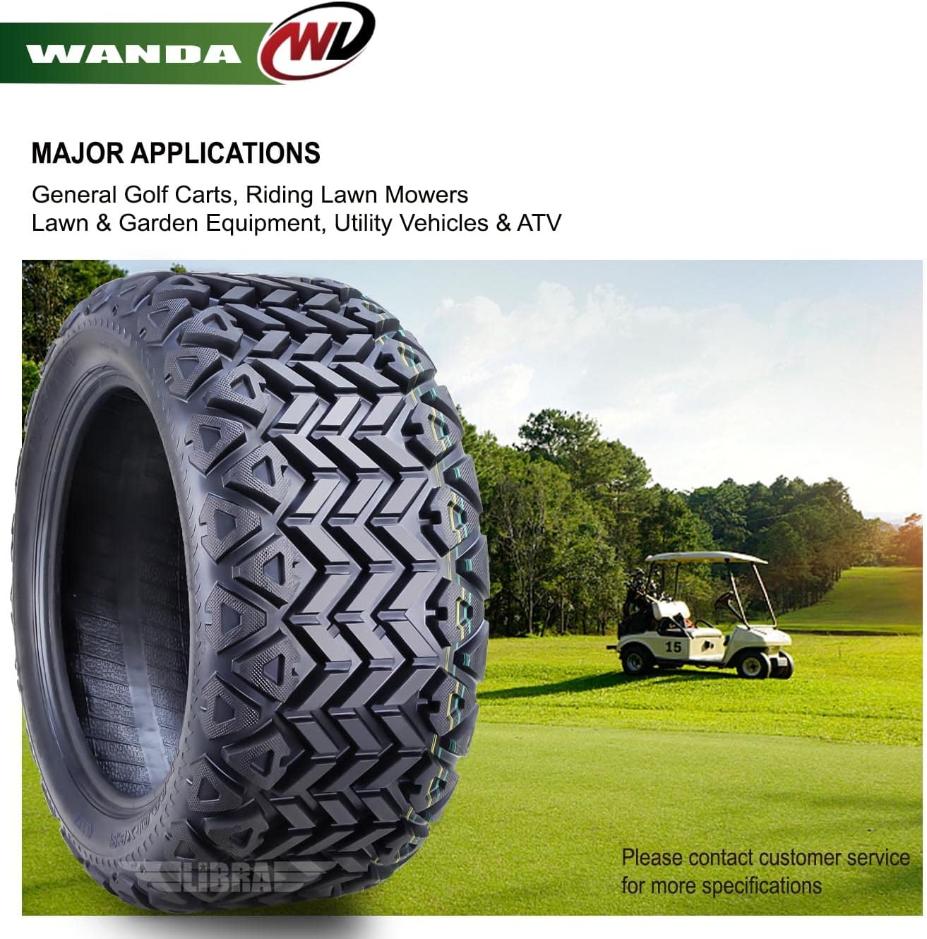 WANDA 23X10-14 Golf Cart ATV Tires 4 Ply 23x10x14 14035