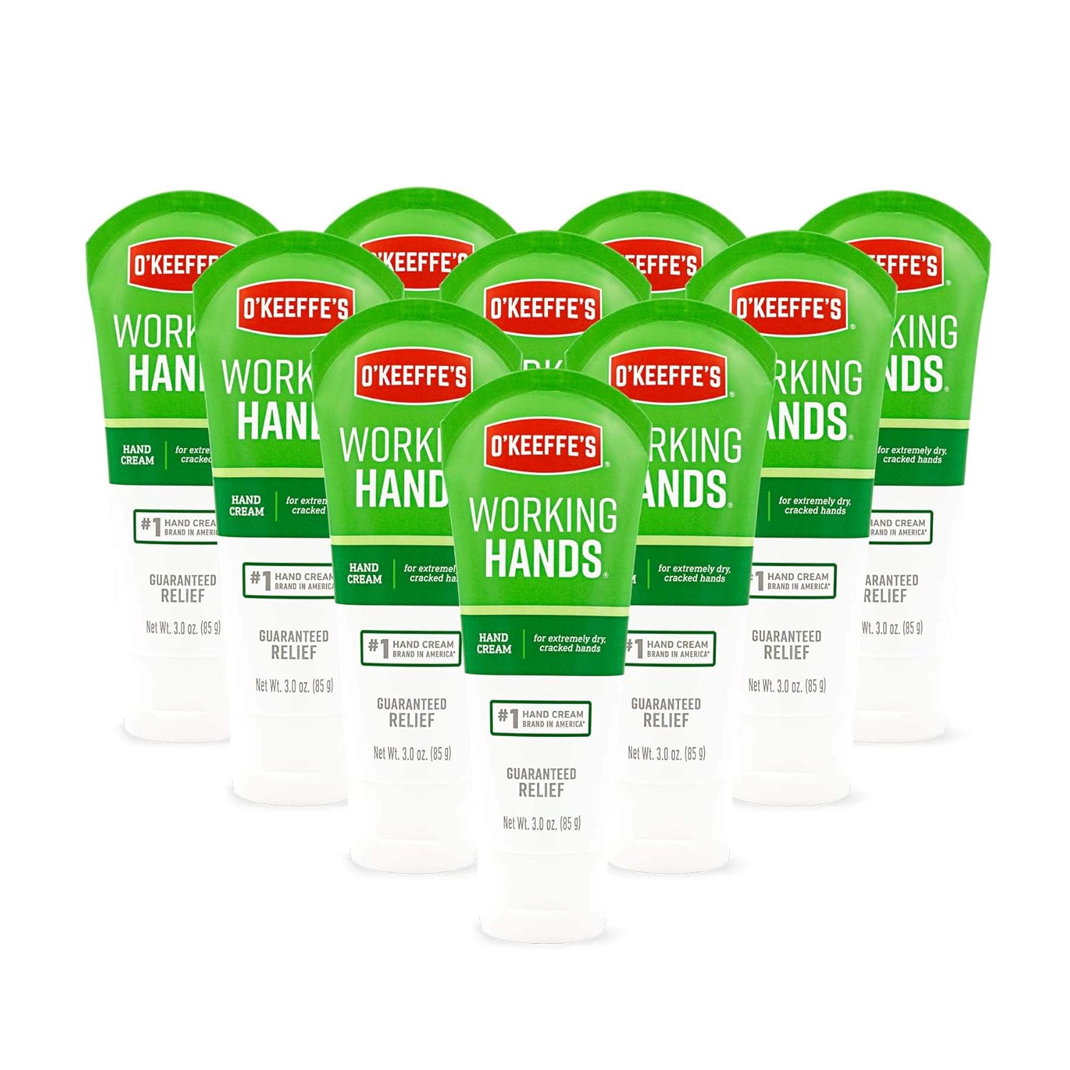 O'Keeffe's K0290004-10 Working Hands Hand Cream Tube (10 Pack), 3 oz