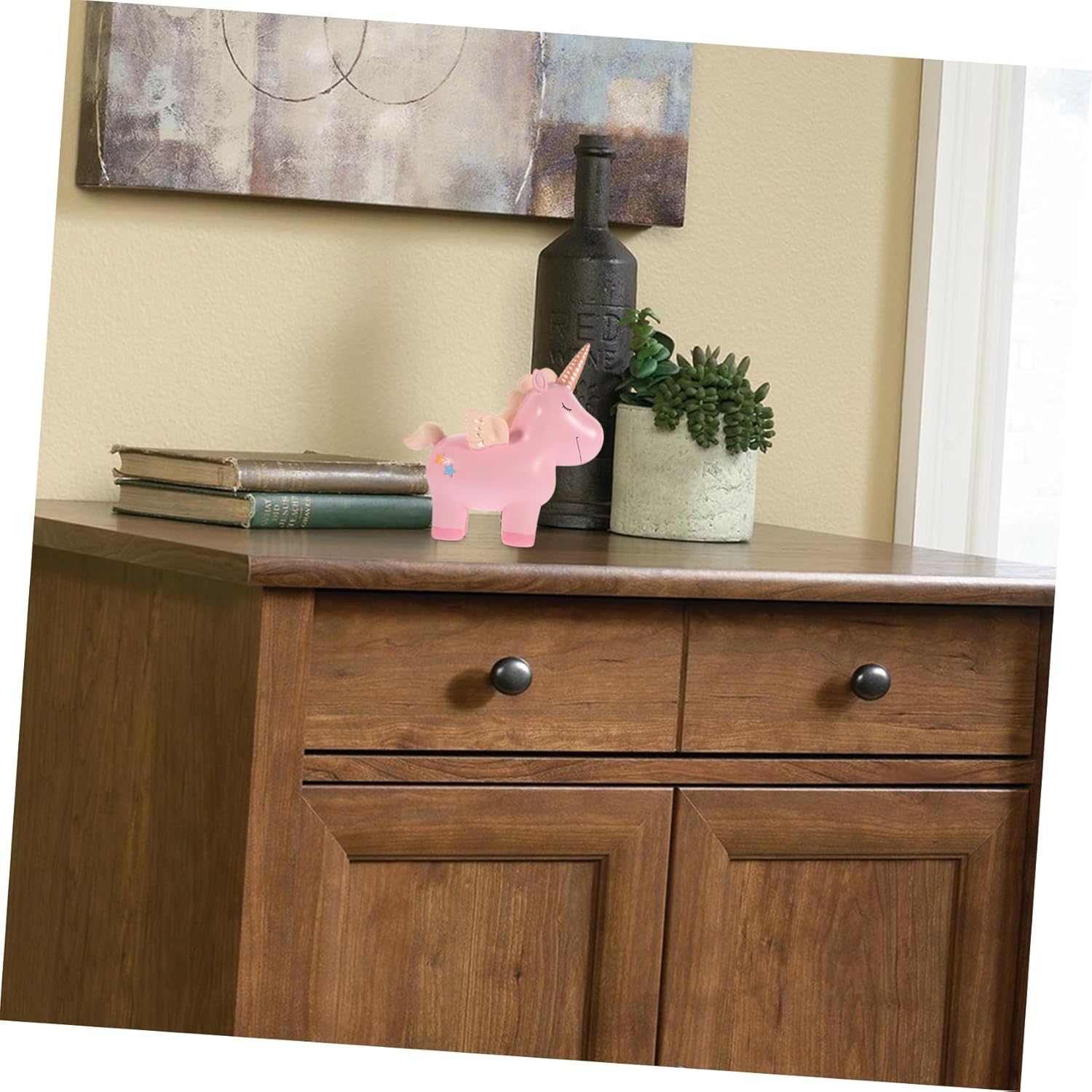 FAVOMOTO Shaped Bank for Boys and Girls Stylish White Money Container Fun Room Decor for Girls Promotes Saving Habit Birthdays and Special Occasions