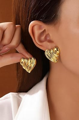 Trend Collection Paslanmaz  elik Zarif Kalp Tasar m Gold Kad n K pe,Alt n Tek Ebat