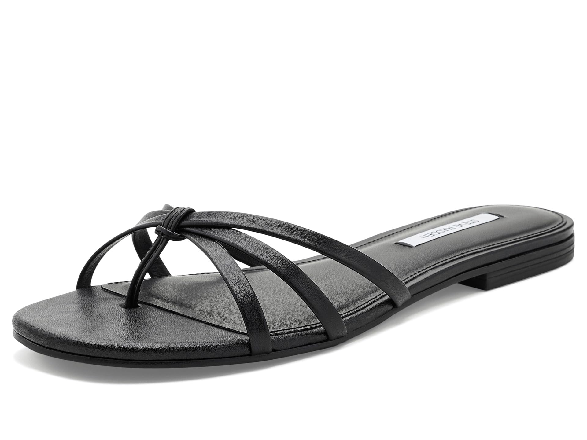Cuir noir Calisssi par STEVEMADDEN | Sandale de luxe minimaliste - 8