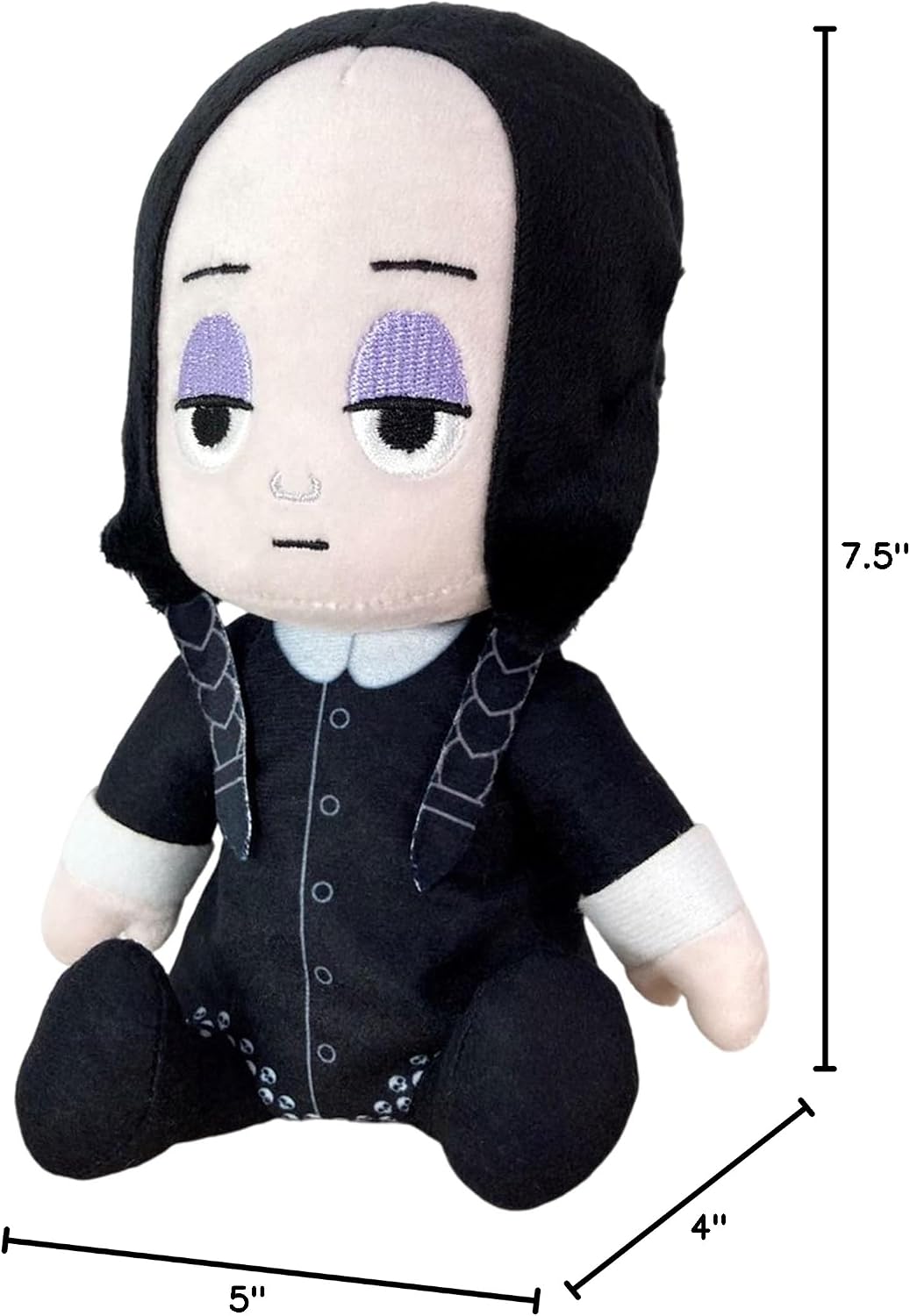 Addams Family Animated Movie 2 - Wednesday Addams Sitting Plush 7" H