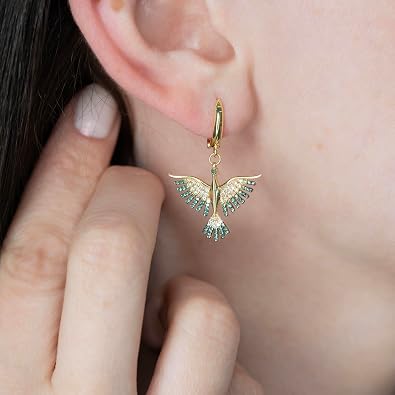 Phoenix Earrings - With 14 Carat Gold and 925 Carat Silver Options