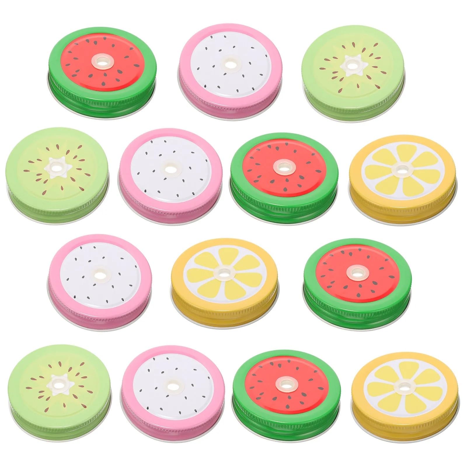 Mason Jar Lids Mason Jar Lids with Straw Hole 40 Pack for Wide Mouth Canning Jars