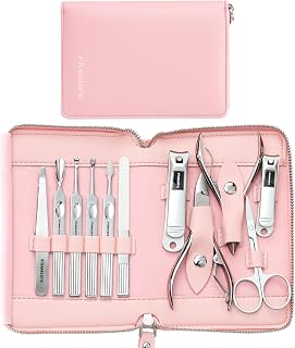 FAMILIFE Stainless Steel Manicure Set 11-in-1 Professional Nail Clipper Kit