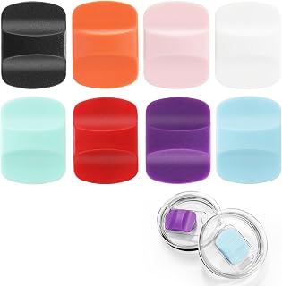 8Pcs Lid Magnetic Slider Replacement, Replacement Magnetic Push Block, Compatible With YETI Lids 10 oz, 16 oz, 20 oz, 26 oz, 30 oz (Orange, Pink, Purple, Red, Green, Blue, White, Black)
