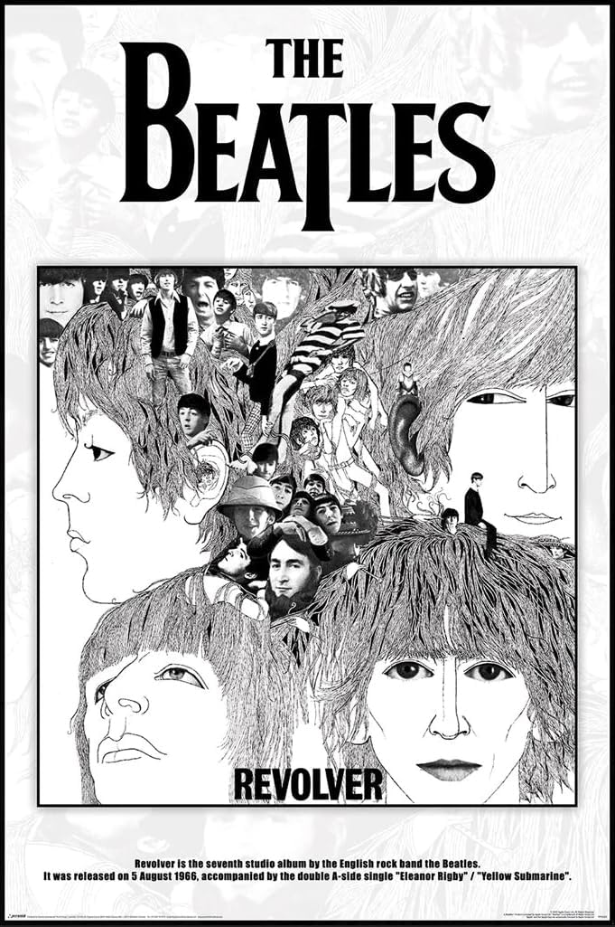 The Beatles - Music Poster (Revolver - Album Cover) (Size: 24" x 36")