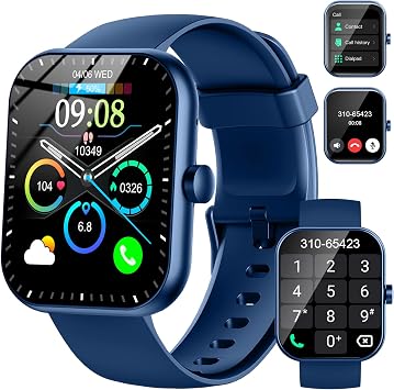 Smart Watch for Men WomenAnswer/Make Call, 2025 New Smartwatch 1.96" HD Fitness Watch with 110+ Sport Modes, Heart Rate, Sleep Monitor, Pedometer, IP68 Waterproof Activity Tracker for Android iOS