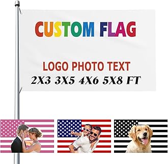 Custom Flag with Logo for Outdoor Company School Class Team Activities Flags Poster Indoor Home Party Decoration Banner Personalized Breeze Flag, 4x6 FT