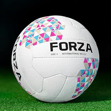 FORZA International Match Netball | Hand-Stitched Premium Netball for Competitive Play Available in Size 4 & 5