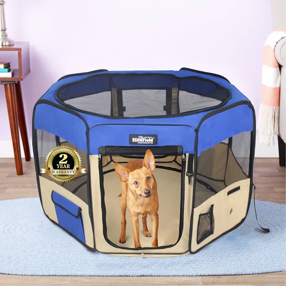 サイズ EliteField 2Door Soft Pet Playpen Exercise Pen Multiple Sizes and