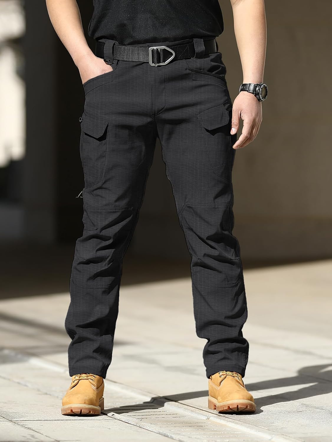 AUTIWITUA Men's Tactical Pants Water Resistant Cargo Pants Lightweight Outdoor Hiking Work Pants(No Belt) - Image 5
