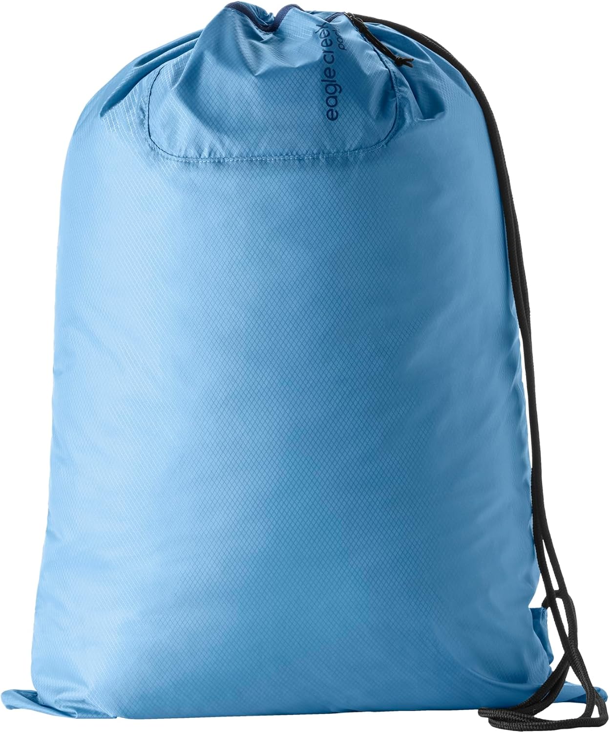 Eagle Creek Portable Laundry Sack - Packable Laundry Sack for Dirty Clothes - Lightweight & Portable - Recycled Materials - Drawstring Cinch Closure - Front Pocket Key Clip - Blue Dawn
