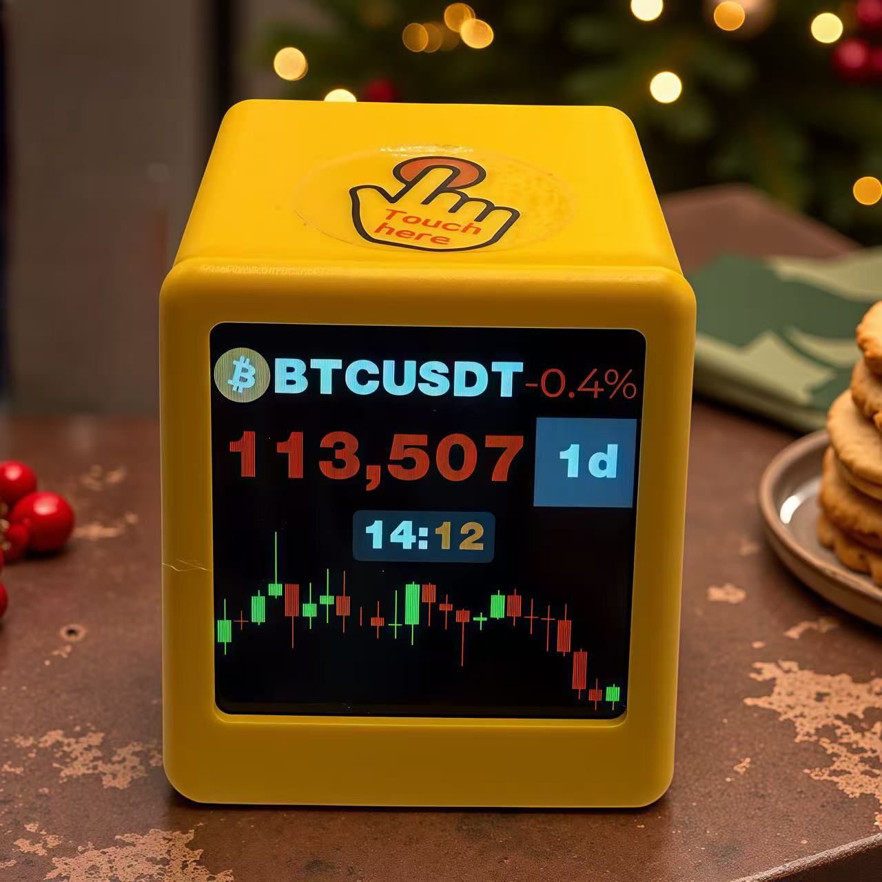 Bitcoin Price Ticker Vastarry Bitcoin Monitor Display Time Weather,  Temperature, Humidity And Picture Playback Wi-Fi Enabled, And Photo  Slideshow Capabilities (Black Stock Ticker