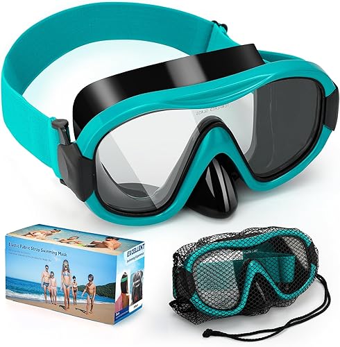 Miniatura 8 de Máscara de buceo, gafas de esnórquel antivaho profesionales, máscara de natación antifugas con correa ajustable suave y bolsa de malla, tapón para