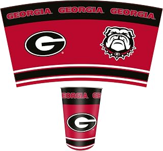 FANMATS 34778 University of Georgia Wastebasket | Red | 15"x10.5"x10.5" | Primary Logo