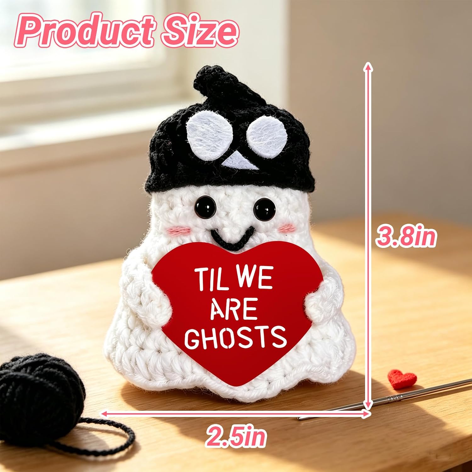 Positive Crochet Ghost for Women Men Boo Basket Stuffers for Her Him