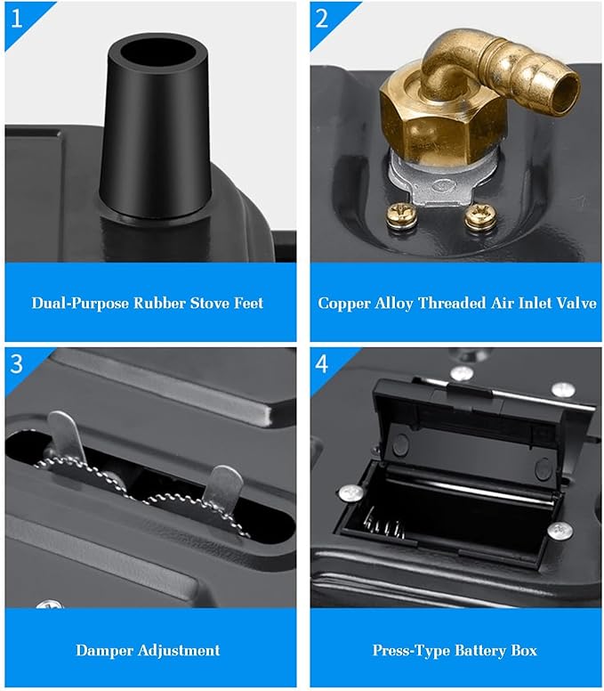 Estufa de Gas 1 Puesto 4.2KW Encimera de Cocina con Vidrio Templado miniatura 7