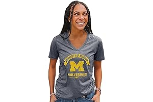Blue 84 Women's NCAA Officially Licensed T-Shirt Burnout Vintage Scholar Michigan