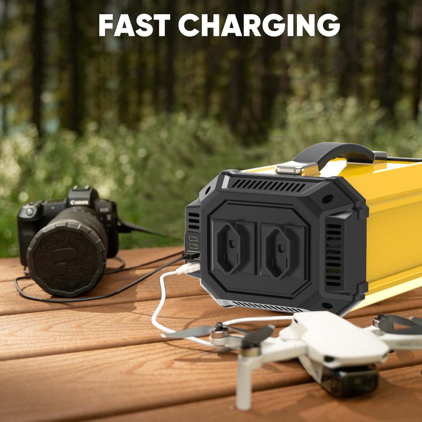 Keenso Przetwornica Mocy 800 W, Czysta Fala Sinusoidalna ABS Przetwornica Energii Słonecznej 12 V do 220 V z Wyświetlaczem LCD, Szybkie ładowanie Dual AC Dual USB, do Samochodów, łodzi, Wycieczek