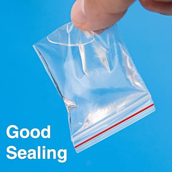 600Pcs 2x2 Inch Mini Plastic Zip Bags, Red Seal