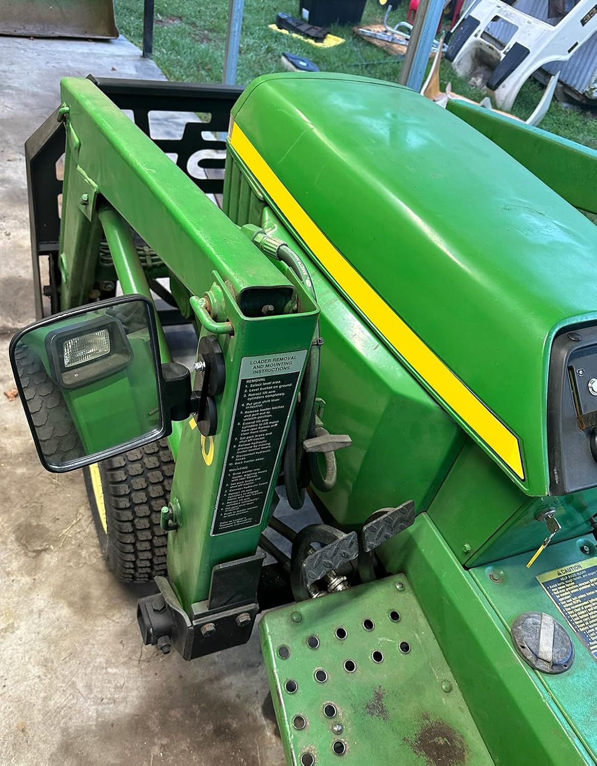 KEMIMOTO Specchietto da golf per trattori, carrelli elevatori, tosaerba, mini escavatori, carrelli da golf, specchietto retrovisore compatibile con John Deere, Kubota, Toyota