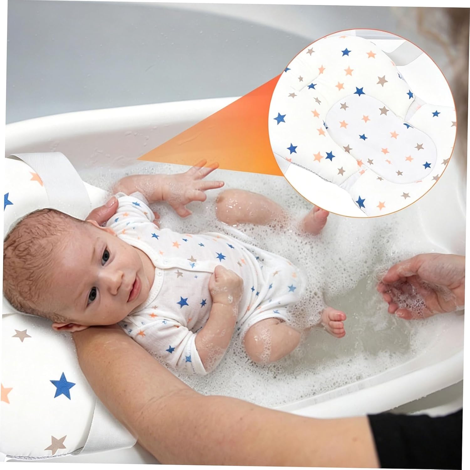 Newborn Bath Seat Floating Anti Slip Tub Support for Baby
