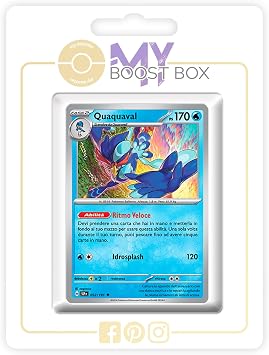 Quaquaval 052/191 Reverse - my-booster X Scarlatto e Violetto 8 - Scintille Folgoranti Box of 10 Pokemon Italian Cards