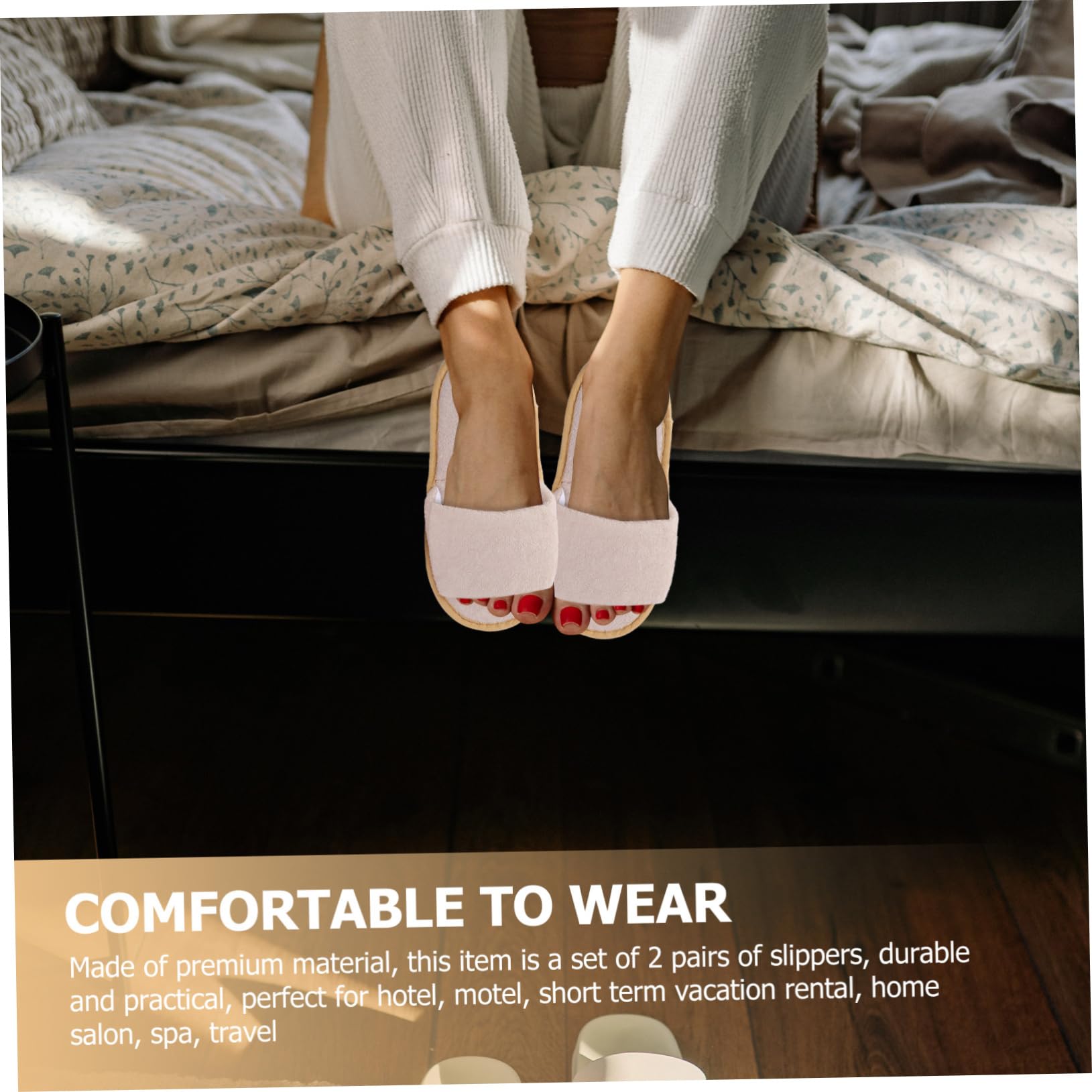 HAPINARY 2 Pair Breathable Unisex Slippers Summer Men's Indoor Travel Slippers for Guests