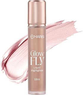 MARS Glow Fly Liquid Highlighter (10 ml) (01-WINGED ROSE) Enriched With Sunflower Seed Oil Radiant Glow No Chunky Particles Light-Weight & Long-Lasting Ultra Blendable Formula
