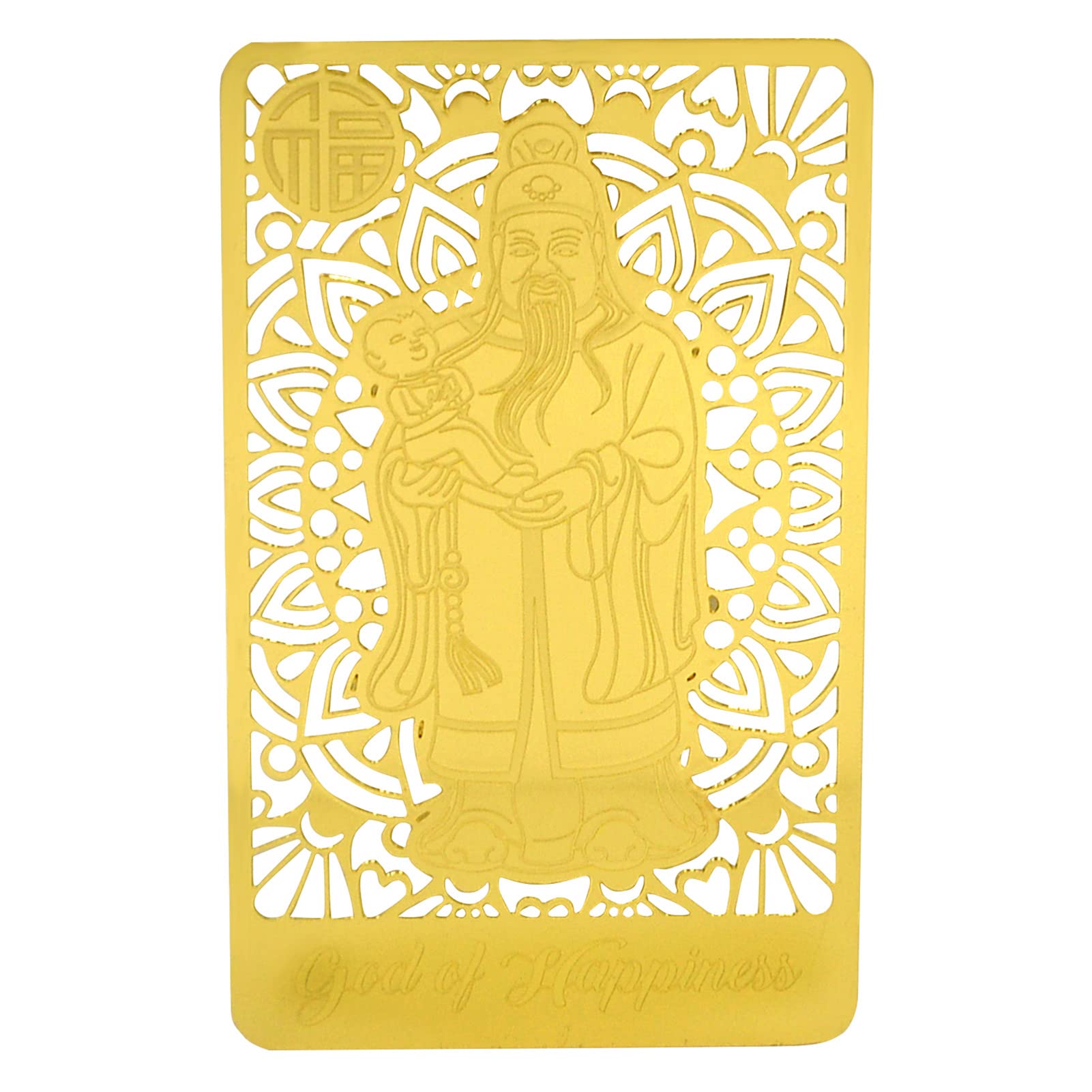 Fuk LUK Sau Three Star Gods Gold Card to Attract Health, Wealth and Happiness 3PCS Amulet Card