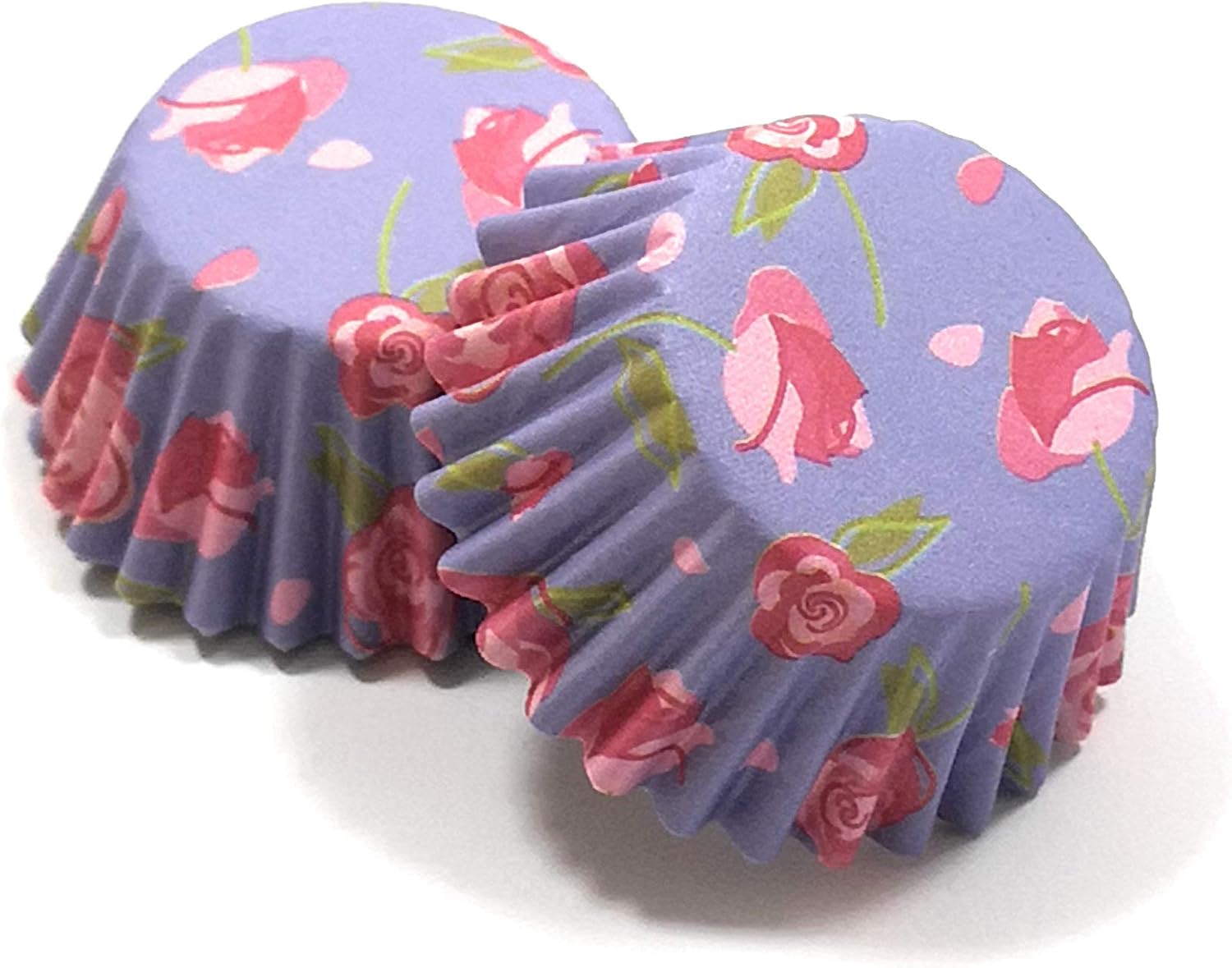 Mini Cupcake Cases 100pcs Paper/Grease Proof Blue Rose Design Amazon.co.uk Home & Kitchen