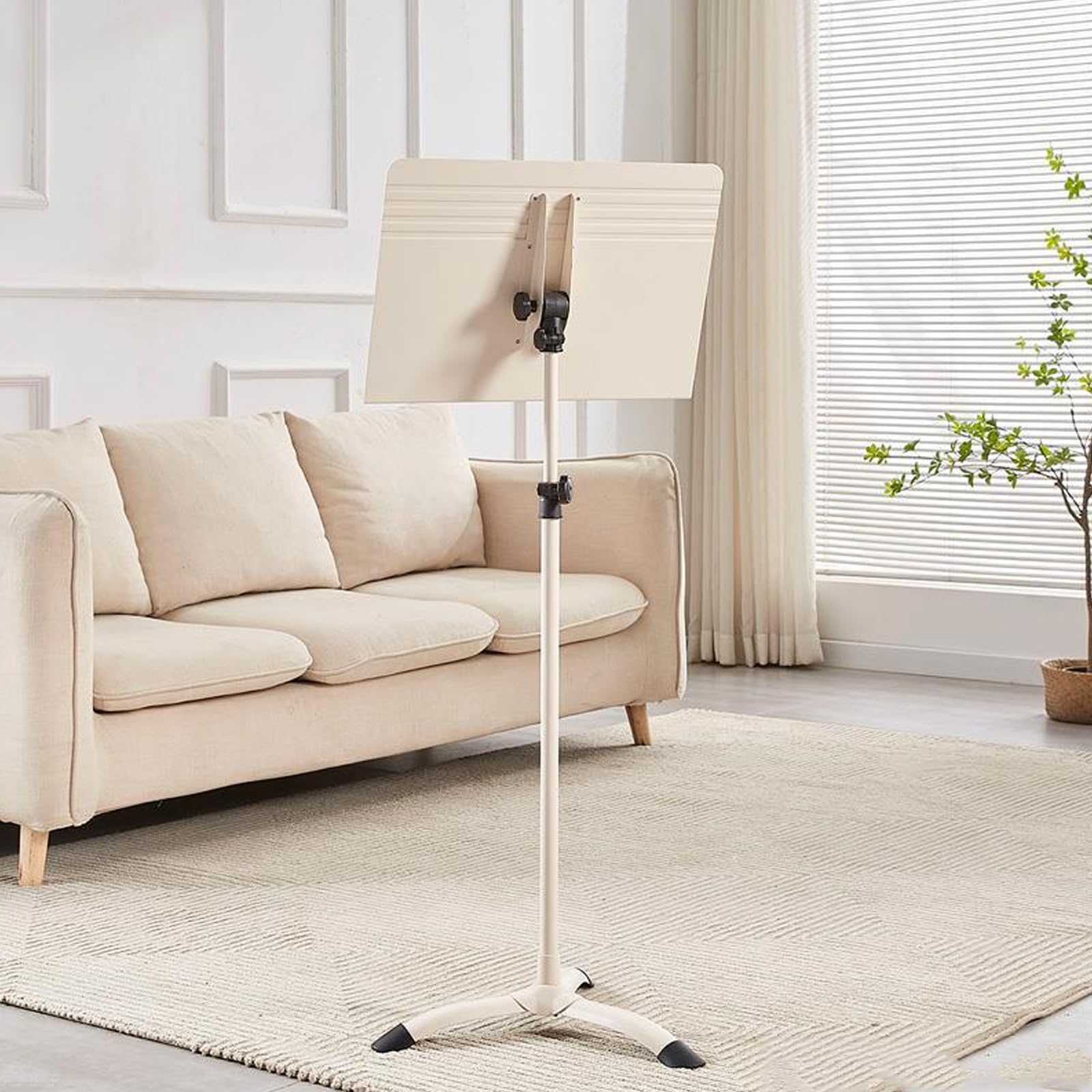 Nuevo atril portátil para partituras con 2 pinzas de resorte, altura ajustable, base estable y aerodinámica, para notas musicales de libros de computadora, para interpretación instrumental, band