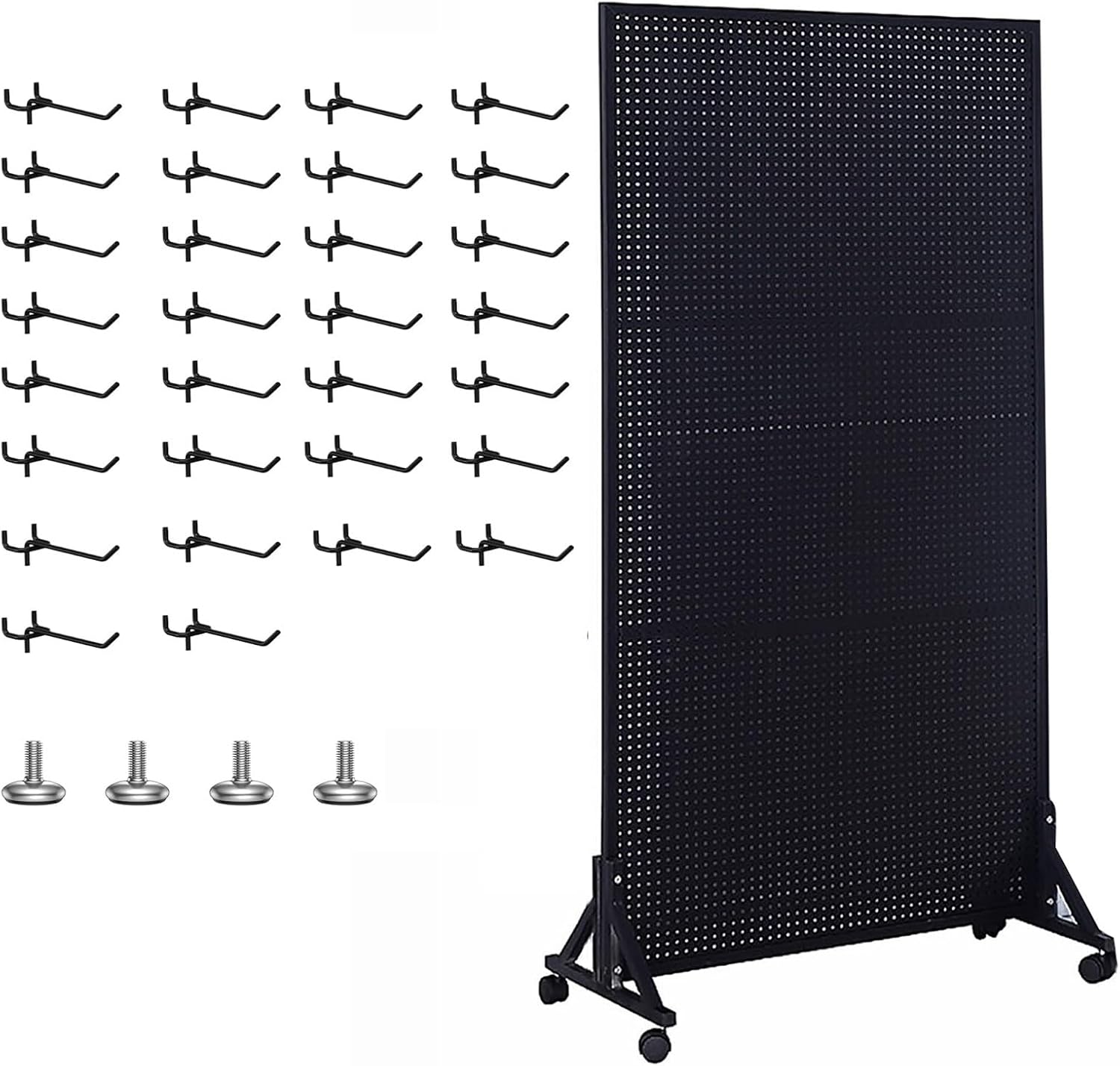 Store Display Rack Wall Mounted Storage Rack Supermarket Convenience Store Automatic Cigarette Rack Space Saving Assembled,Pegboard Display Stand with 30 Hooks - Versatile Organizer Rack for