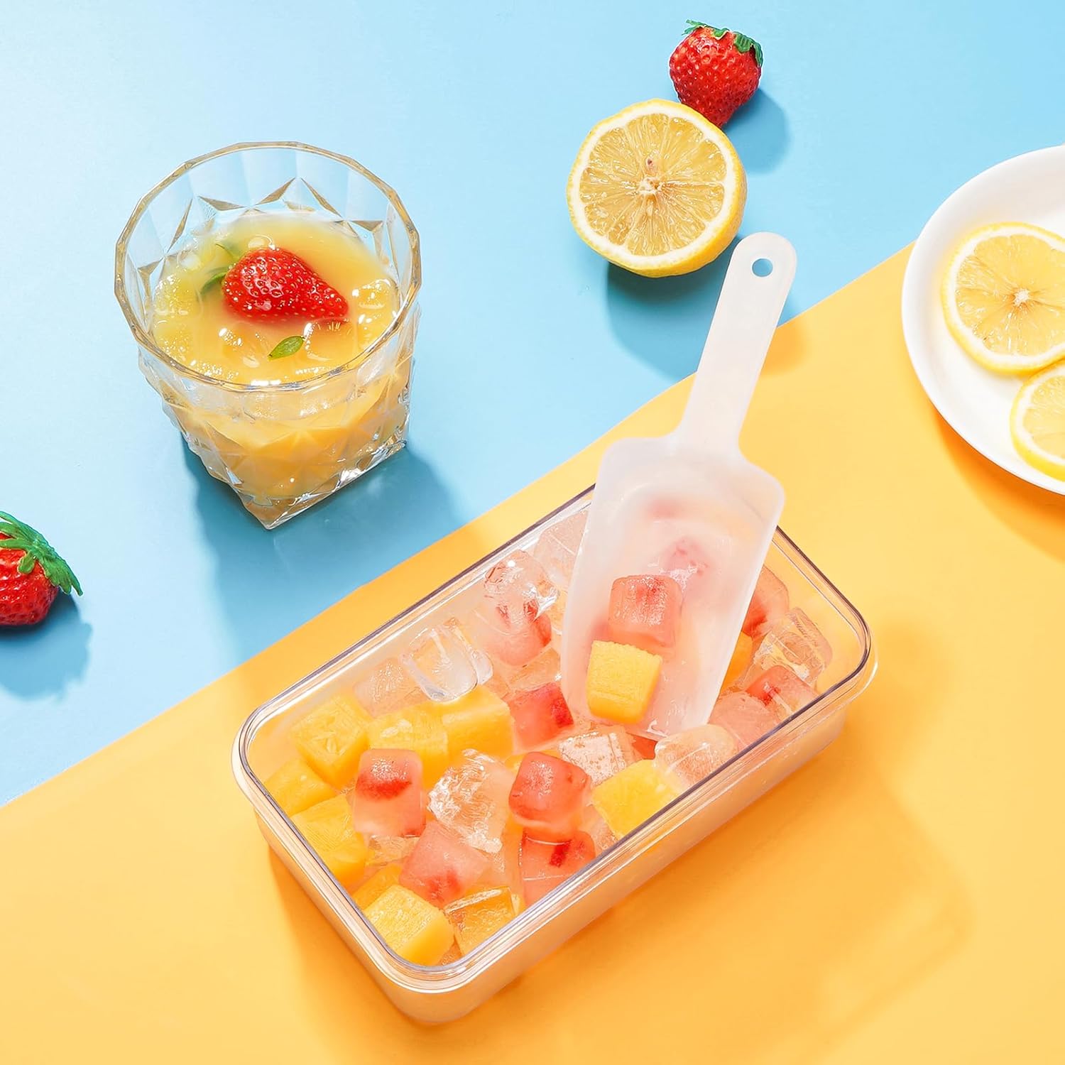 Best Ice Cube Tray - PHINOX 56 pcs Ice trays with Lid & Scoop Review