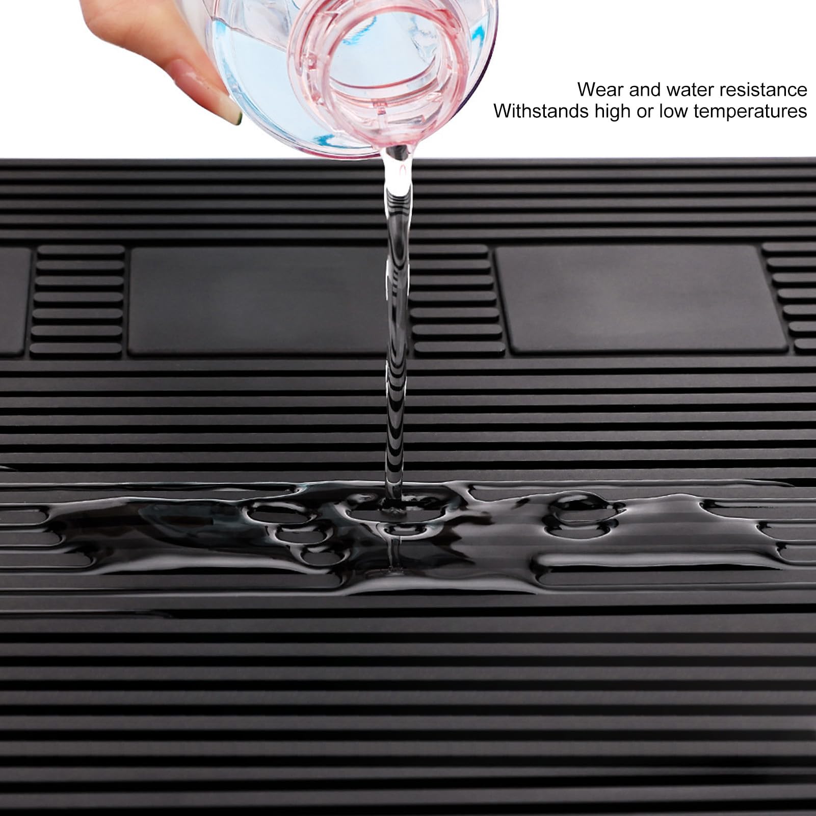 Barber Organized Mat, Prevent Slip Silicone Barbershop Work Station Pad for Clippers Scissors Large Size and Temperature Resistant - Image 3