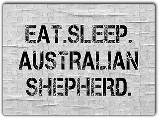Makoroni - EAT Sleep Australian Shepherd - Jigsaw Puzzle 80 pcs, DesI3