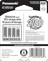 Vista 6 de eneloop Panasonic K-KJ55M3A4BA Cargador Rápido Individual Avanzado de 3 Horas para Baterías y Baterías Recargables Precargadas BK-4MCCA4BA AAA 2100