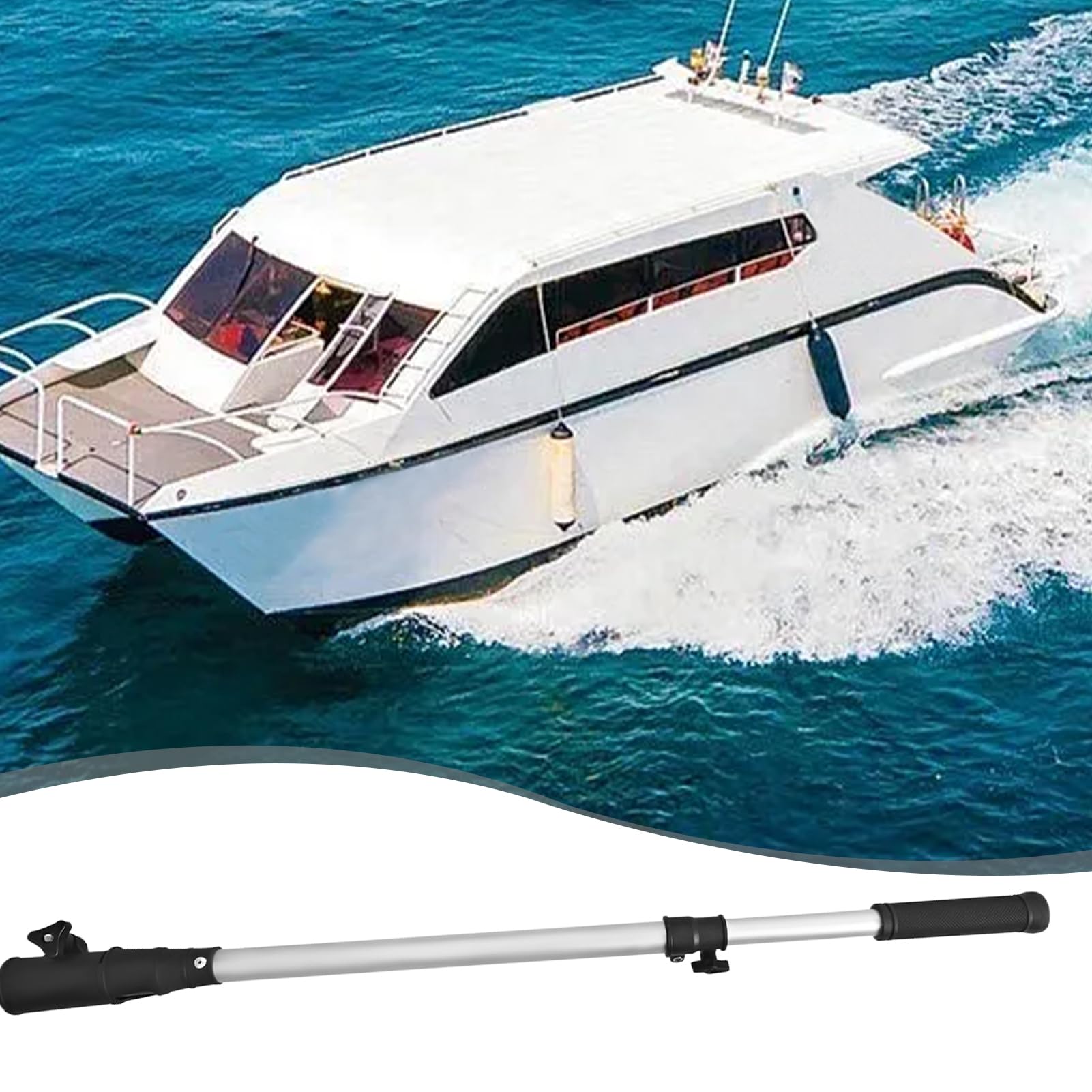 Prolunga Per Barra Timone Fuoribordo Di Guida Barche Motori Barche | Prolunga telescopica alluminio fuoribordo Per Esterni Mare Laghi Canoa Professionisti Principianti Donne Uomini Adulti