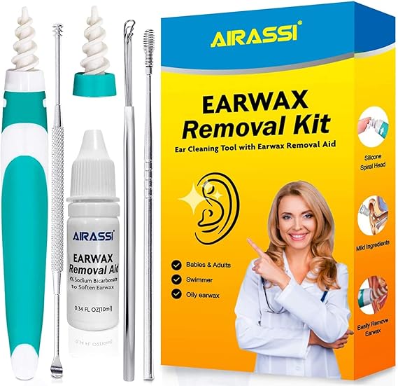 Earwax Removal Set, Ear Wax Cleaning Tool and Earwax Removal Aid, Safe