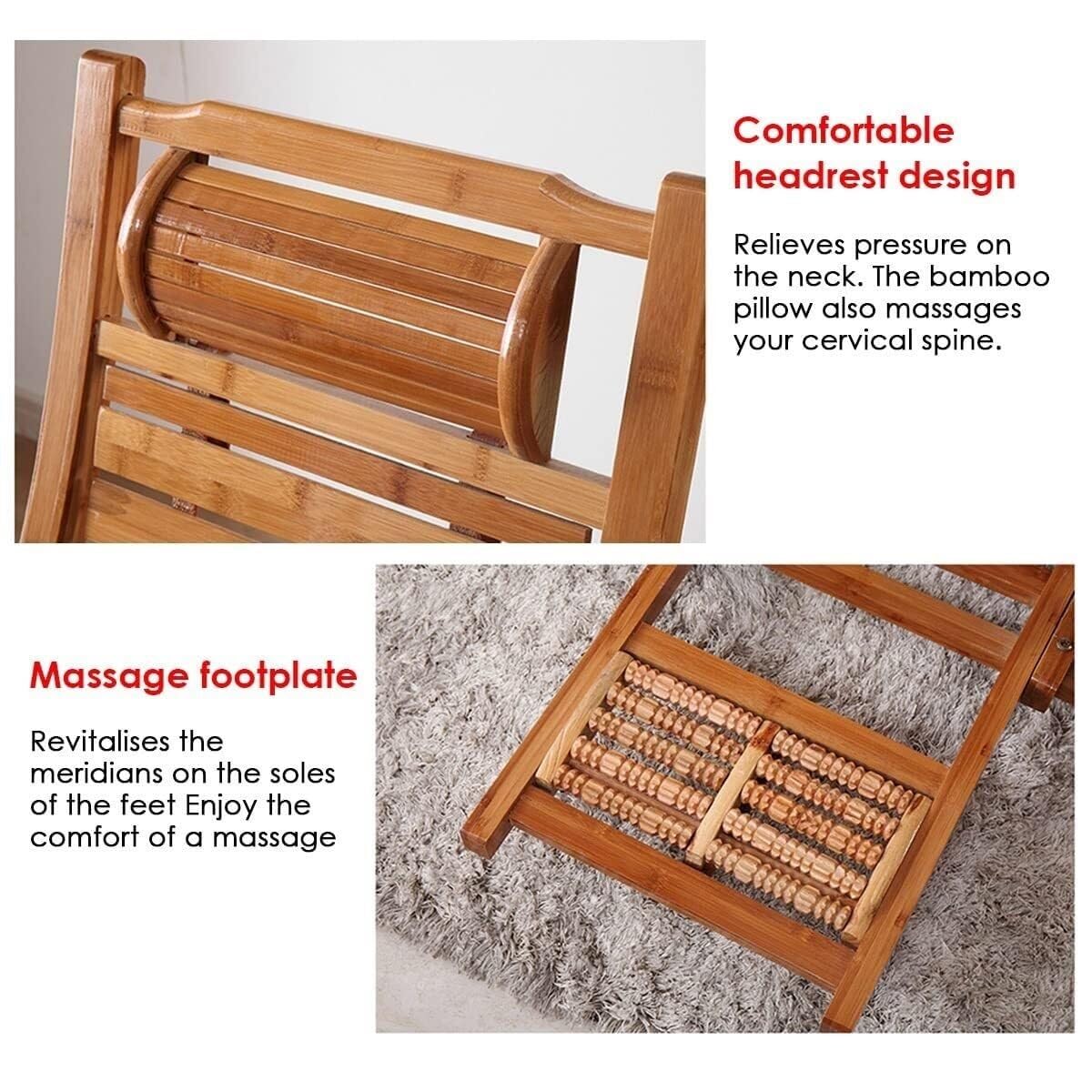Fauteuil à Bascule inclinable et Pliable, rembourré et Doux, idéal pour Balcon, Piscine, Jardin, Loisirs en Bois, Chaise de Bureau (café)