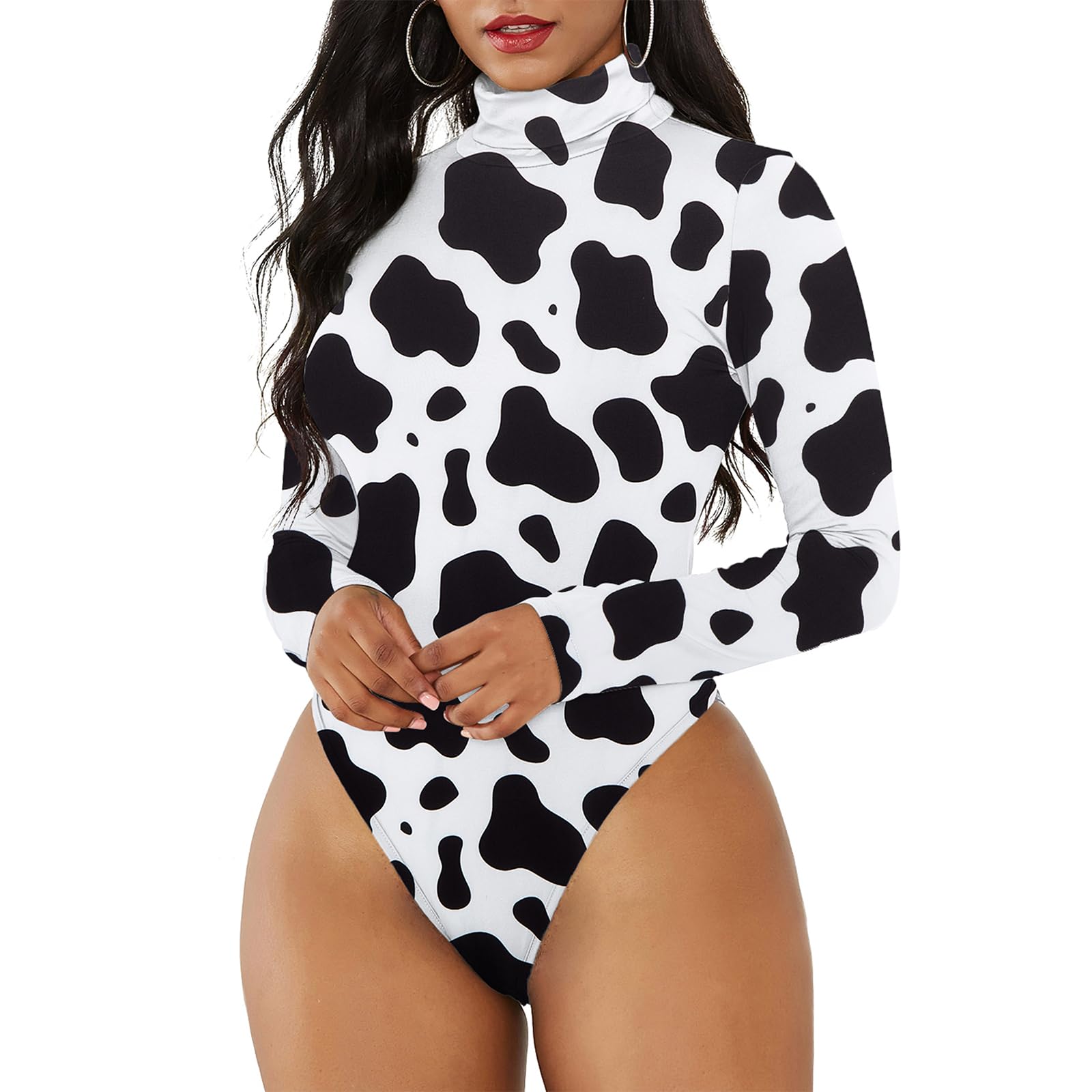 American Trends Bodysuit for Women Body Suit Long Sleeve Bodysuit Tops Turtleneck Leotards Shapewear