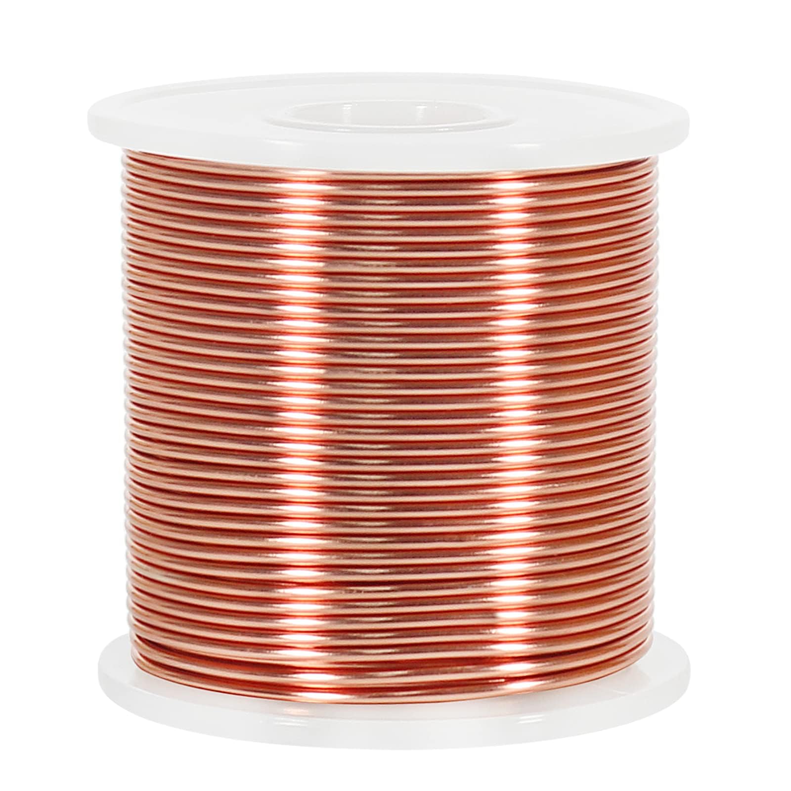 NICENEEDED Pure Half Round Copper Wire - 2 Rolls, 25 Gauge (0.5mm), 18ft Each For Jewelry & Gardening