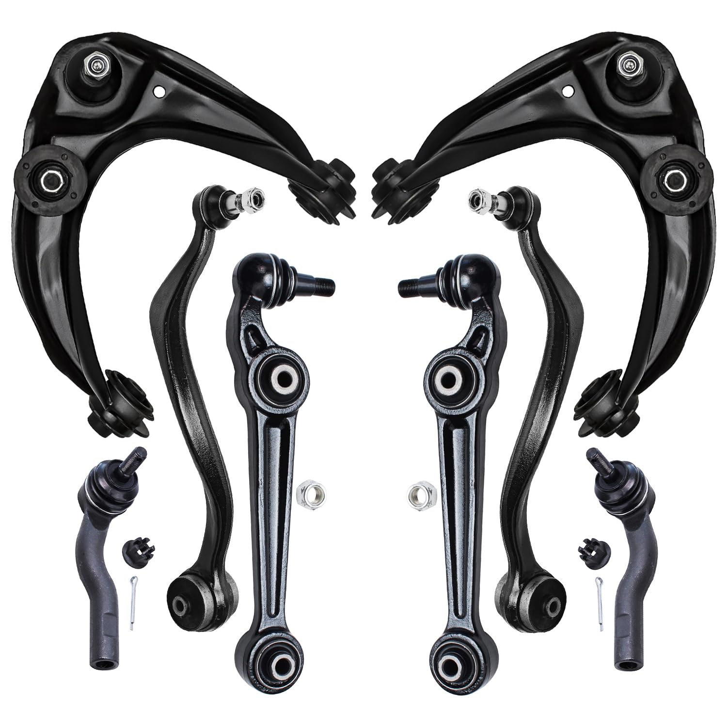Detroit Axle - 8pc Front End Control Arms Kit for 03-08 Mazda 6, Upper