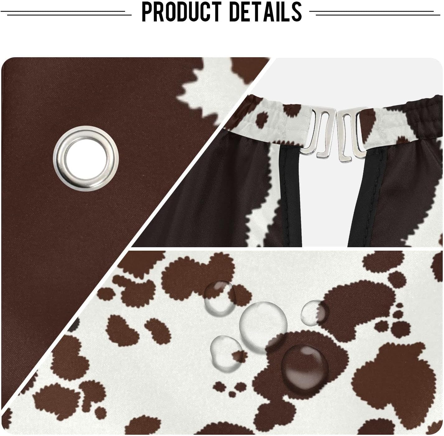 Kigai 牛柄ヘアカットケープ、防水バーバーケープ サロンカッティングケープ 調節可能なスナップ留め付き 男女兼用 55 x 65